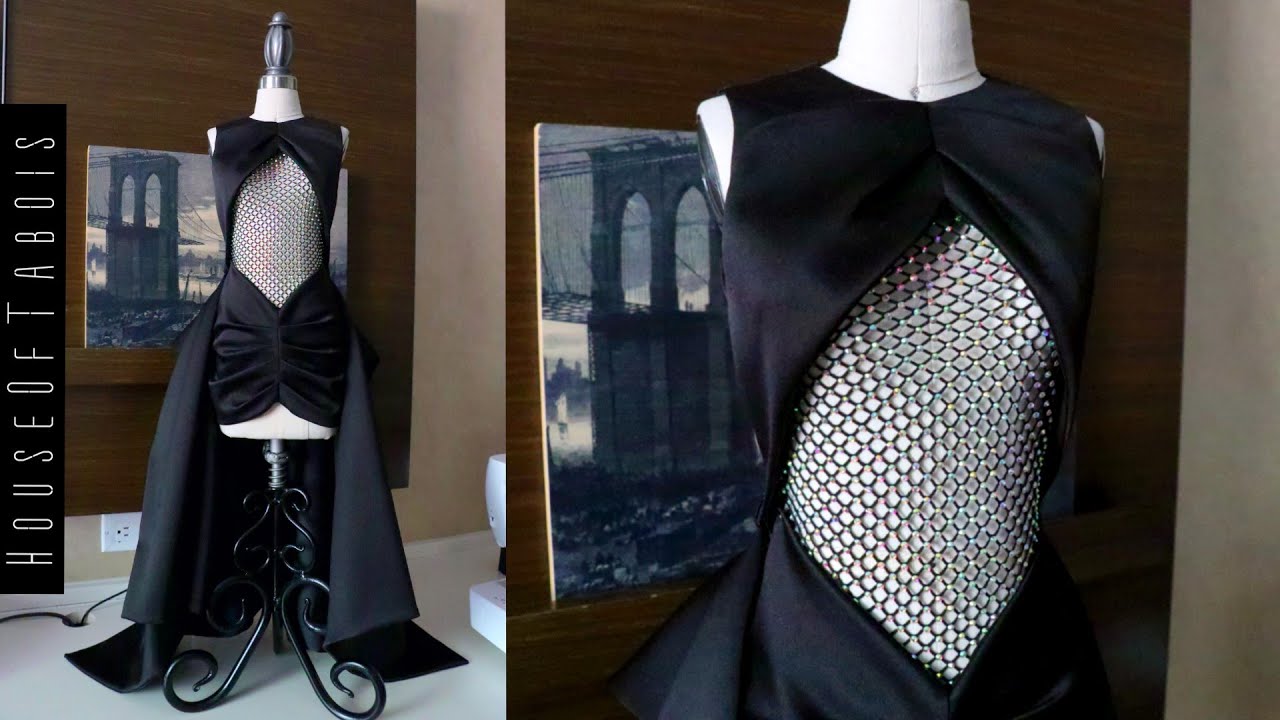1/2 Scale Detachable Rhinestone Cutout Gown| Tutorial