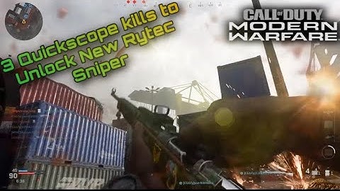 Call Of Duty Modern Warfare 3 quickscope kills to unlock New Rytec Sniper