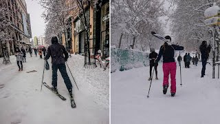 When it Snows in The City, Just Get Your Skis, And Fun Begins!