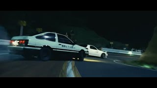 Initial D AE86 VS FC3S , EVO 3 Real Sound Engine Edit Eurobeat 60 FPS