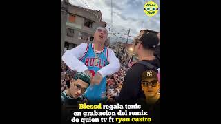 blessd regala tenis en grabacion de video en medellin, barrio antioquia (quien tv) ft ryan castro