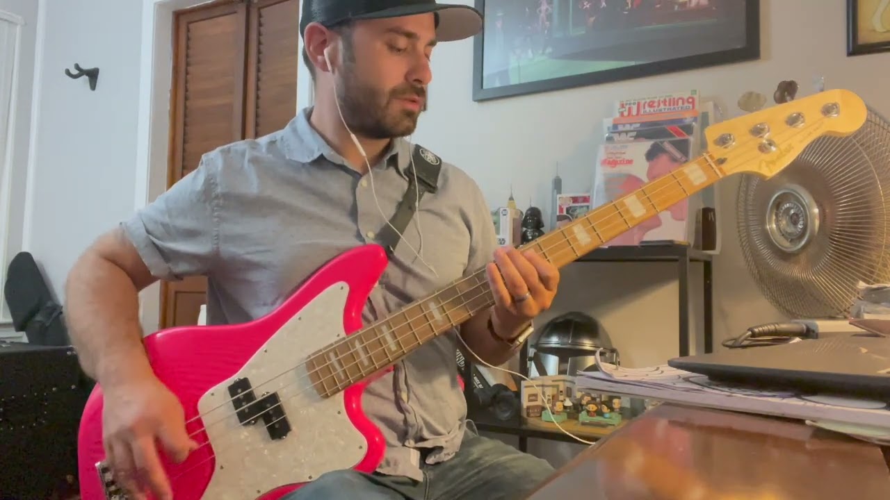 blink-182 - Darkside cover with Fender Mark Hoppus Signature Pink Jaguar Bass