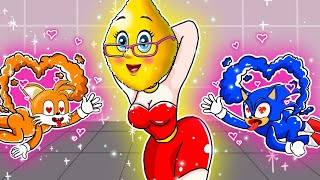 Who is Ms. LEMON? - Sonic And Amy Sad Story | Sonic & Tails Like Beautiful Ms Lemons 💘🍋 SComics Play