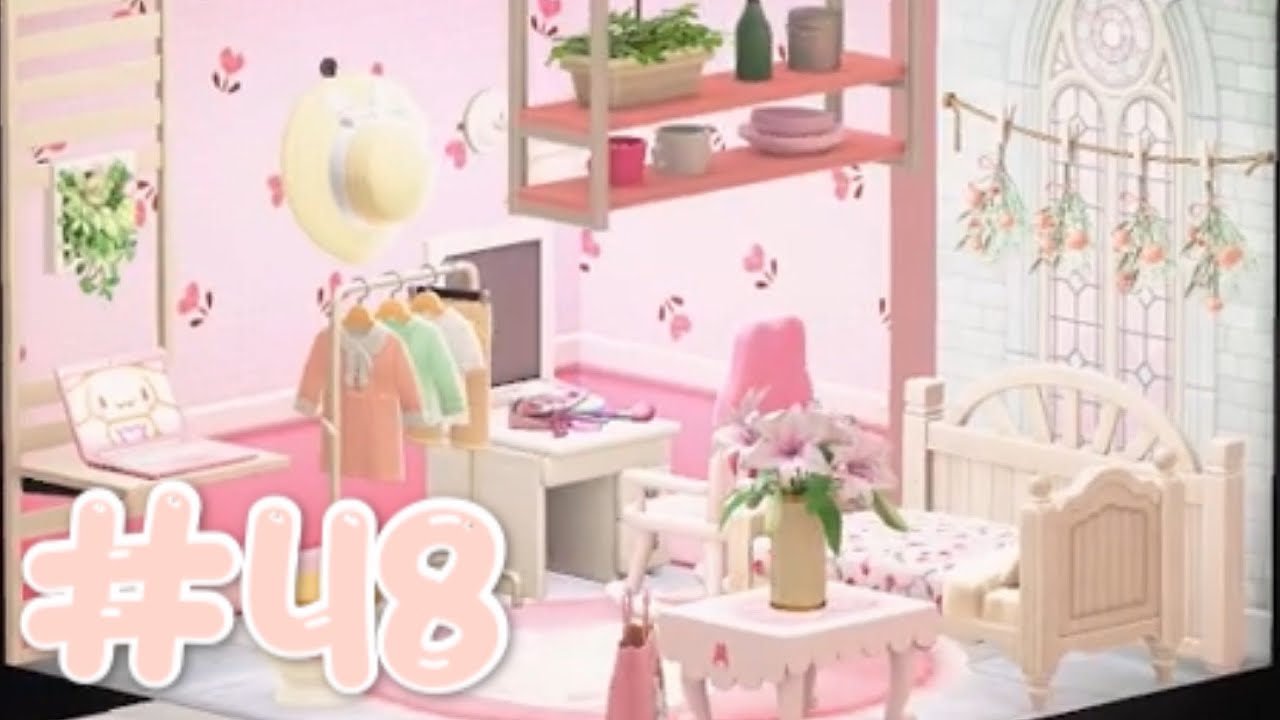 ACNH 48 4x4 Pink Bedroom Kittendo64 YouTube