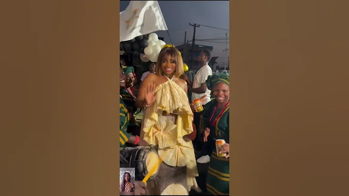 Nigerian actress, Priscilla Ojo make a grand entrance into maltina's light up ceremony in Lagos.