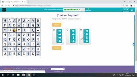 Code.org Kurs:1 Ders:11 Heceleme Yarışması