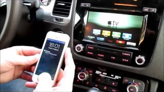 VW Touareg 2-nd Gen. RCD550 - Apple TV и iPhone на штатный монитор