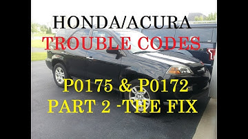 Acura Running Rich Repair *PART 2* Trouble codes P0175 P0172 -Honda/Acura