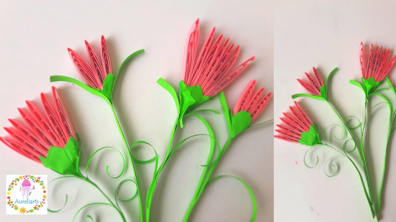 How to make Quilling Flowers Using a Comb #4 | Paper Quilling for ...