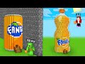 Jj and mikey cheated with fanta soda build battle maizen parody in minecraft