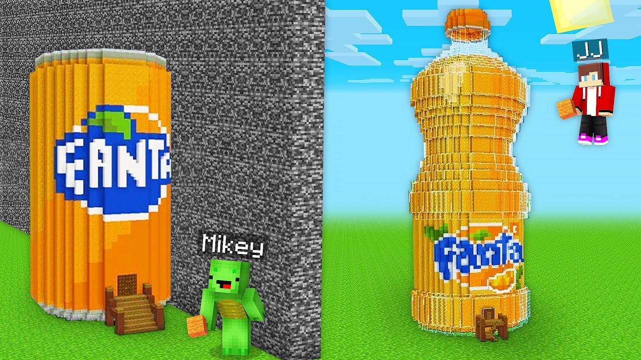 Джей-Джей и Майки обмануты с помощью газировки FANTA SODA. Видео-пародия на Maizen в Minecraft.