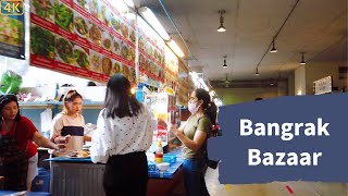 Walking around Bangrak Bazaar 130m from BTS Saphan Taksin station (Exit 3)  Bangkok Thailand[4K]