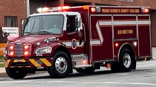 *Powercall* PGFD Brand New Air Unit 800 Responding to a Working Fire 10/27/23