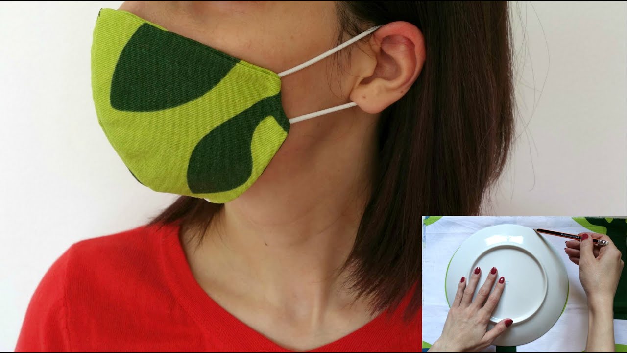 DIY Fabric face mask at home Reusable face mask hand sew How to sew a face mask Maison