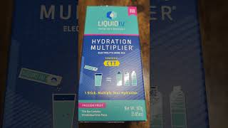 Liquid IV Hydration Multiplier drink mix 2-3 times more effective than water alone!
