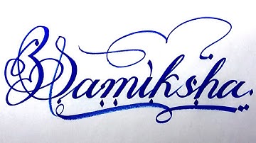 Samiksha Name Signature Calligraphy Status | How to Cursive write with cut Marker #samiksha