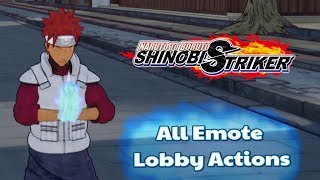 Naruto to Boruto: Shinobi Striker - All Emotes / Lobby Actions  (1080p 60fps))