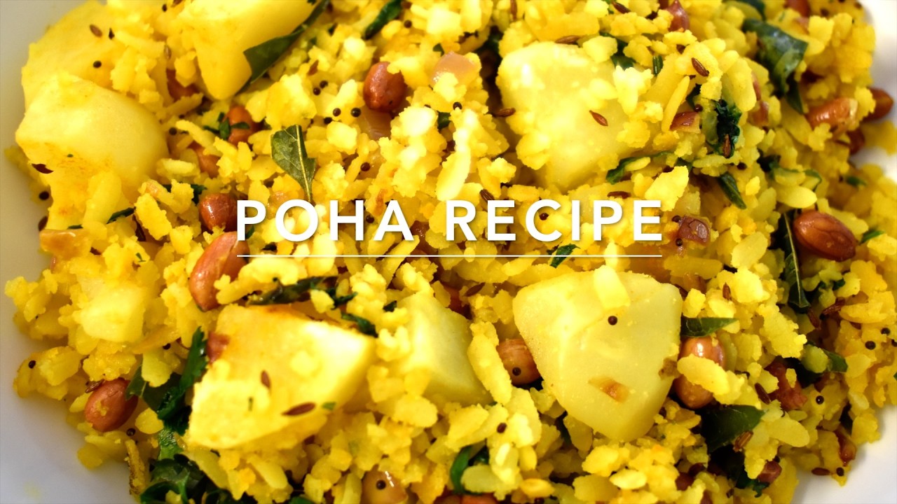 POHA RECIPE | VEGAN RECIPE | FLATTENED RICE RECIPE | BREAKFAST |  GLUTEN FREE RECIPE   KANDA POHA
