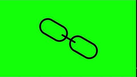 Animated Link Icon on Green Screen With Pop-up Sound