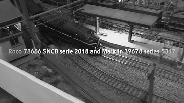 Roco and Marklin Modellbahn SNCB trains.