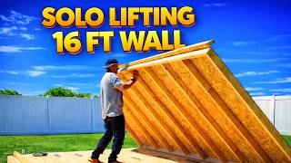How I Lift a 16FT Shed Wall Alone | ShedToday