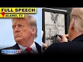 Trump autographs the border wall, talks 25th Amendment, and more at speech in Alamo, Texas