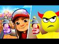 Subway Surfers VS Smash To Draw, Subway Surfers Cartoon Game, Gameplay Adventure Subway Pace