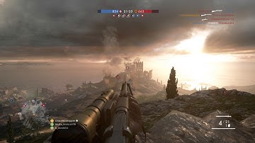 Battlefield 1 SICK CROSS MAP NO-SCOPE 100% SKILL