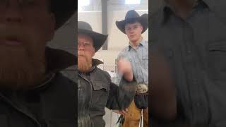Young bareback rider, Sam Peterson, talking about why he comes to Broncs, Bulls and Bibles Camp.
