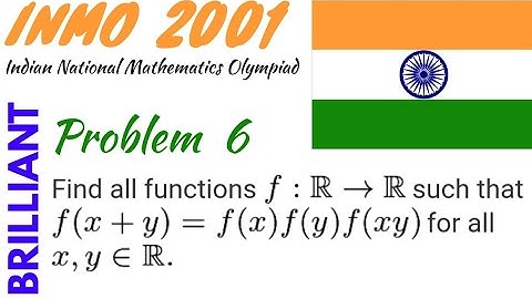 INMO 2001 Problem 6 Brilliant working in this problem | Functional Equation