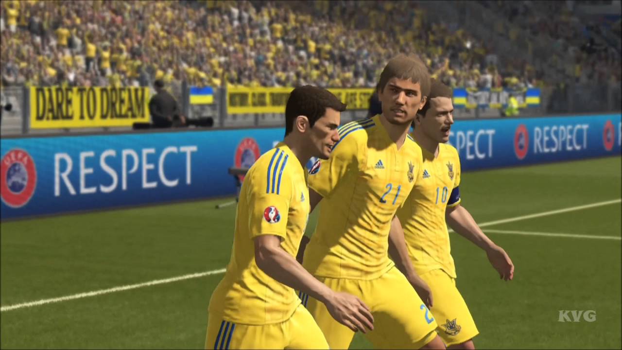 PES 2016 - UEFA Euro 2016 - Ukraine vs Northern Ireland | Gameplay (HD) [1080p60FPS]