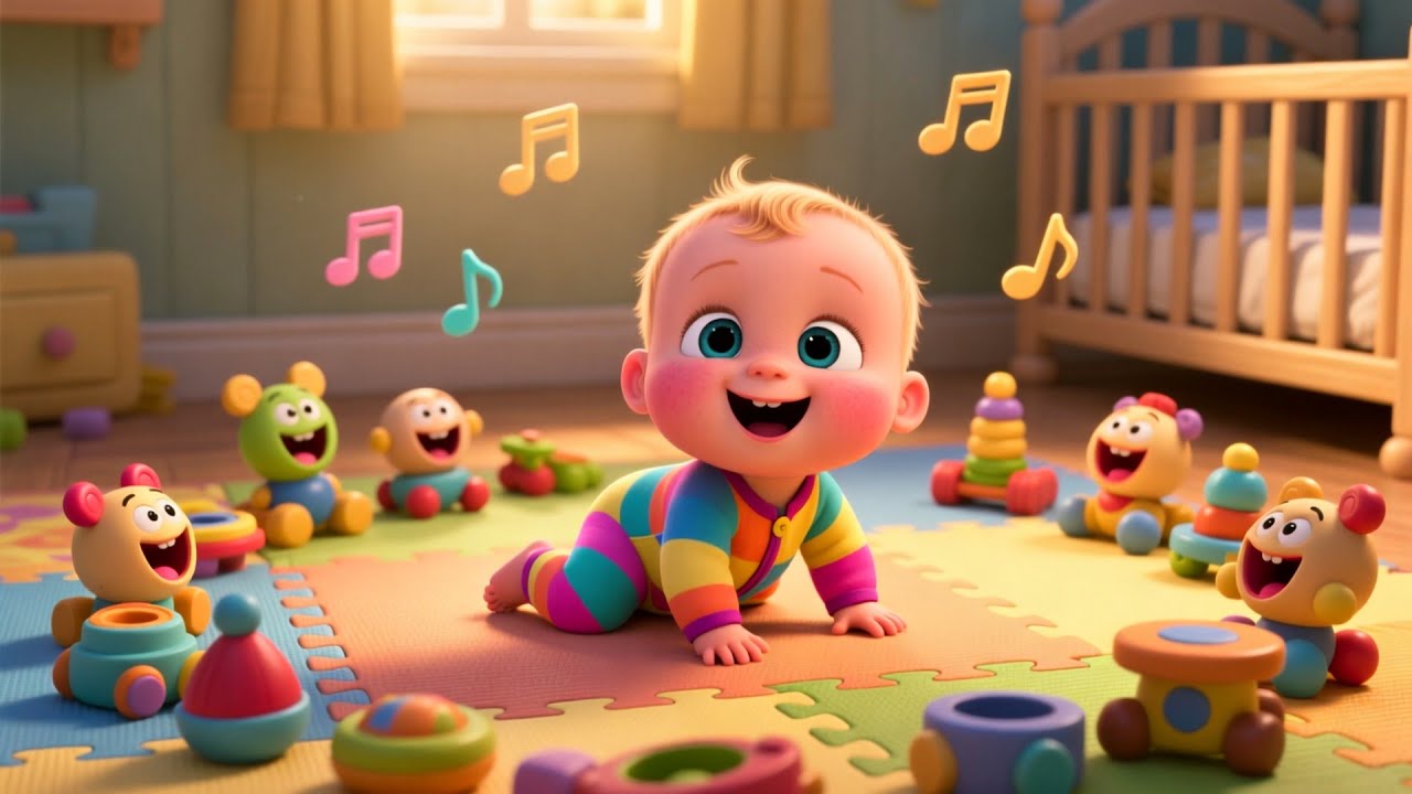 Learning Fun With Baby 🎨 | Playful Educational Song for Kids | Cheerful Nursery Rhyme
