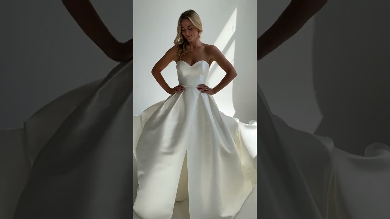 Pasadena wedding dress with overskirt from Emanuella by Peter Trends Bridal, Australia