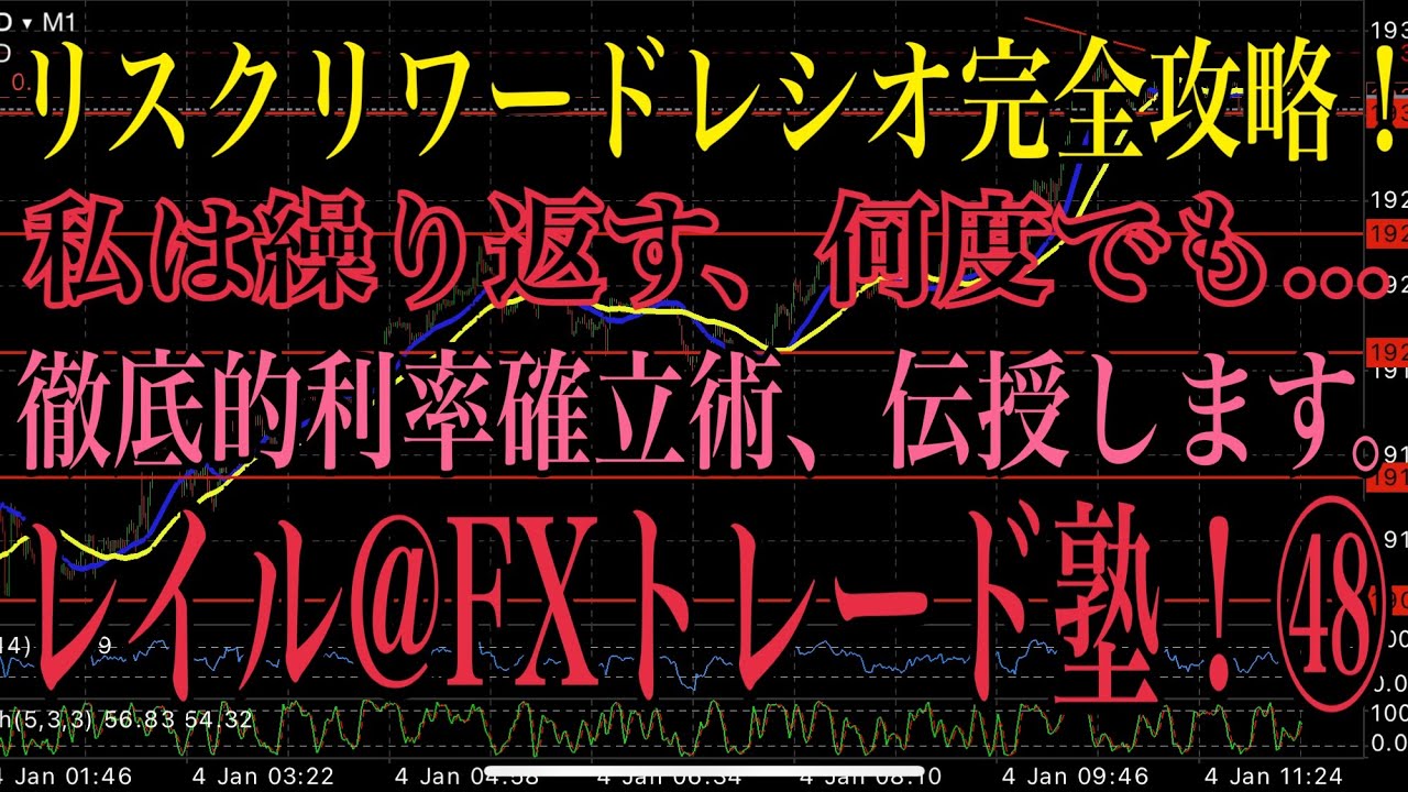 レイル Fxトレード塾 リスクリワードレシオ完全攻略 私は繰り返す 何度でも 徹底的利率確立術 伝授します Youtube