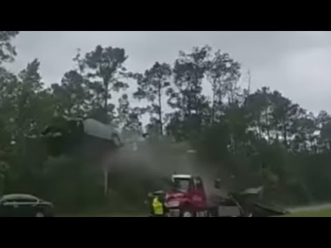 Shocking Footage: Distracted Florida Driver Launches Car Off Tow Truck ...