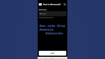 Blum today new today, how to verify memecoin |New code memecoin #blum #onlinecryptozone