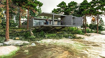 Modern House on Beach Lumion 11 | House on Beach Lumion 11 | Ammar Khan