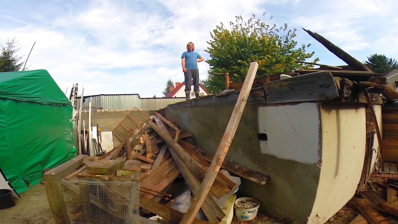 Dzień z życia rolnika S04E49 - rozbiórka wielkiej, drewnianej nadbudówki na szopie