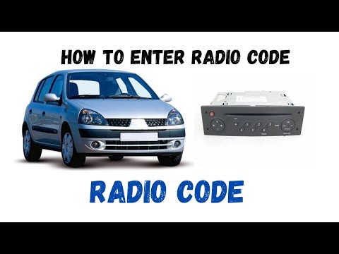 Renault Clio Radio Code Enter Button