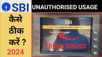 Ongeautoriseerd gebruik SBI ATM-fout Kaise Fix Kare | Hoe los je SBI ATM-fout 050 op?