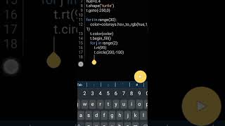 Turtle graphic design in python programming| #shorts #youtubeshorts