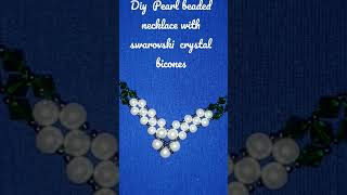 Beautiful diy pearl beaded necklace