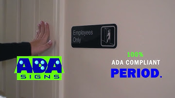 ADASigns.org ADA Compliant Signage Sign Product Video