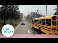 Ohio truck driver narrowly avoids hitting school bus | USA TODAY