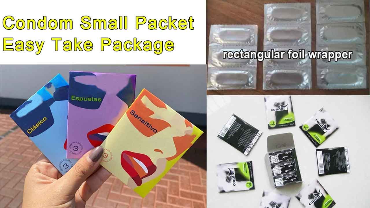 condom small packet 3pcs rectangular foil in wallet cheap and ...