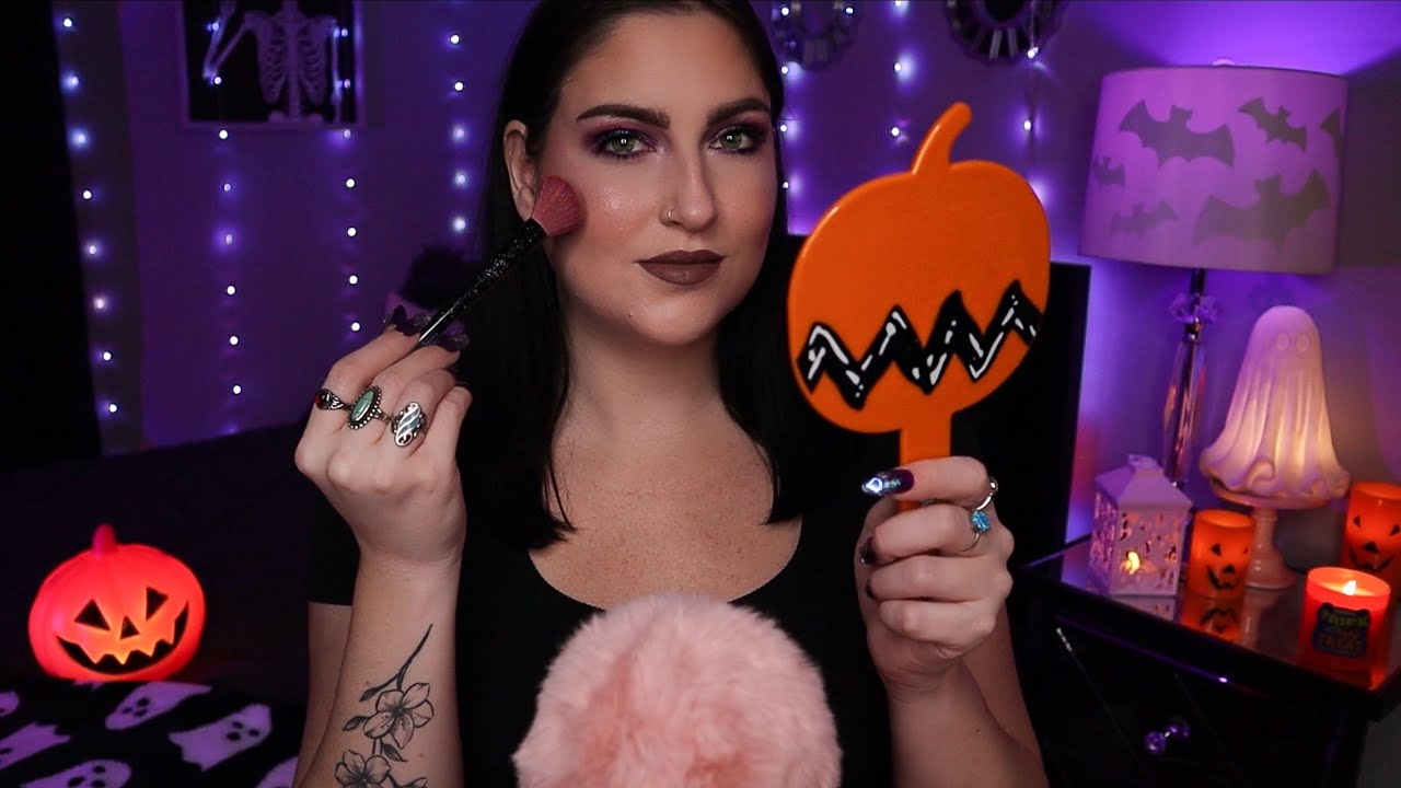 ASMR Trying New Makeup: Peanuts x Profusion Halloween Collection 🎃💜