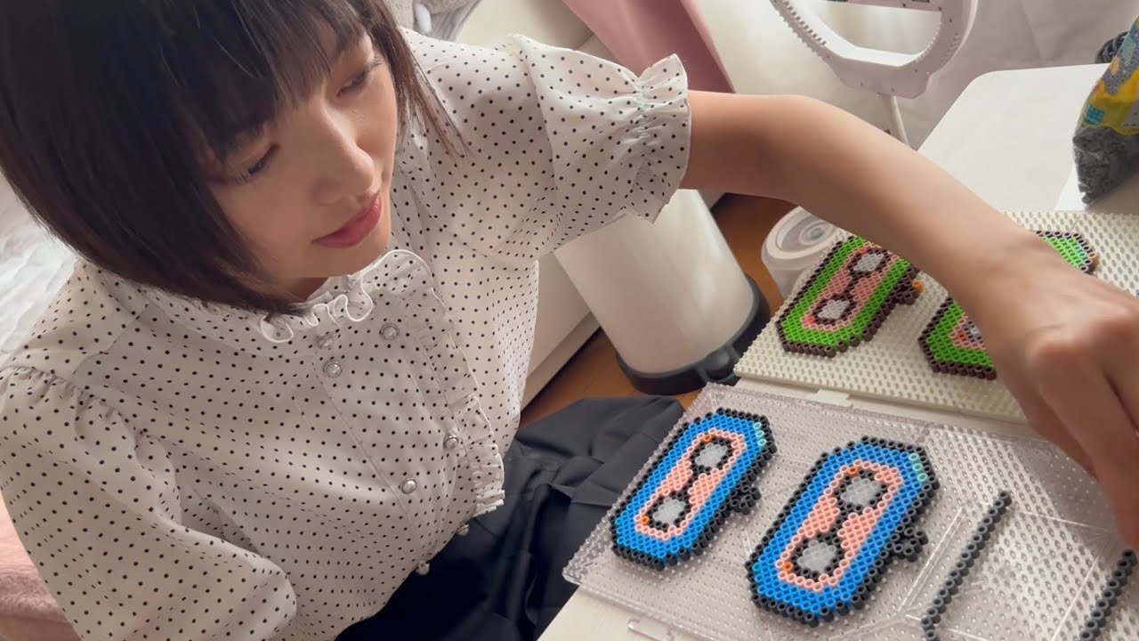 ビーズのアイマスク