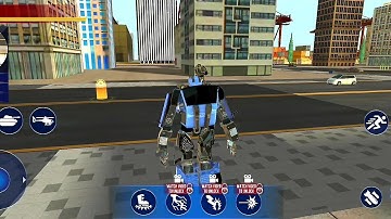 New Blue Tank #1 - Police Robot Car Transformation Simulator - Android Gameplay