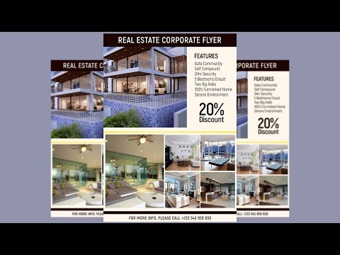 How To Design Ein Corporate Real Estate FLYER | Photoshop Tutorial