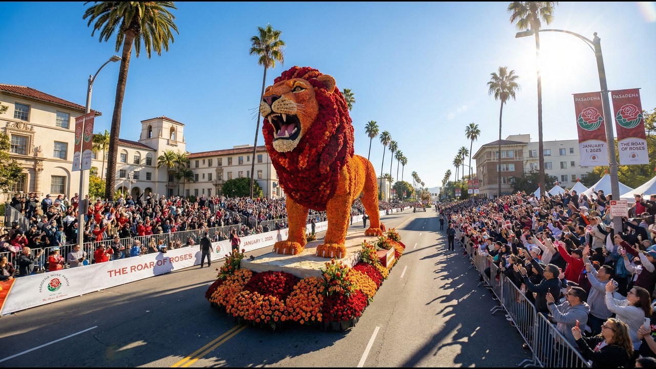 Pasadena Rose Parade 2025 🌹 | Giant Floral Floats in 8K [AI Visualization]